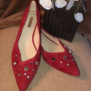 Designer Elegant Red Flats